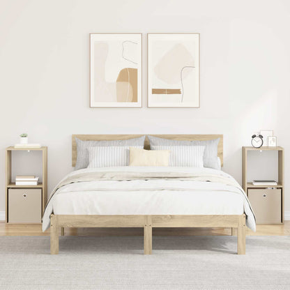 vidaXL Bedside Table 2 pcs Sonoma Oak 35 x 32 x 68.5 cm