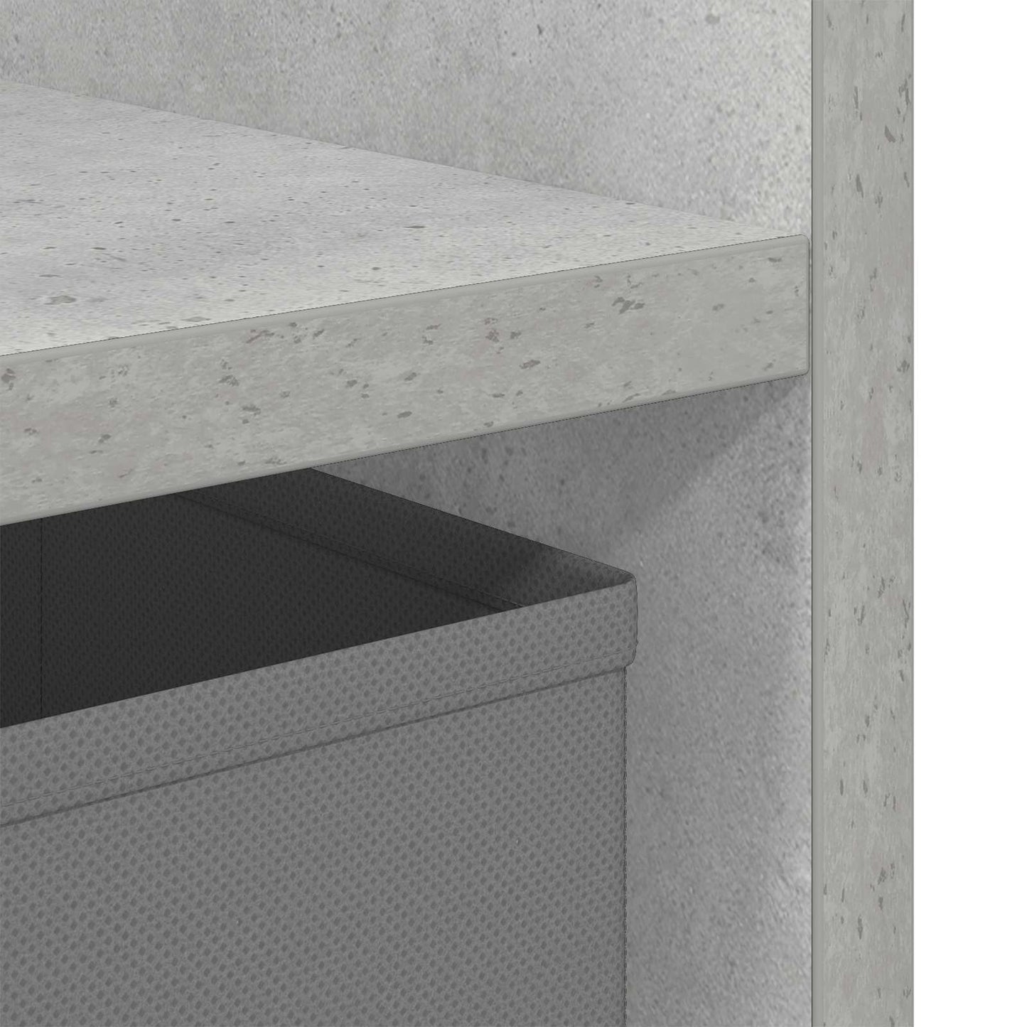 vidaXL Bedside Table Concrete Grey 35 x 32 x 68.5 cm Engineered Wood