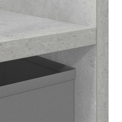 vidaXL Bedside Table Concrete Grey 35 x 32 x 68.5 cm Engineered Wood