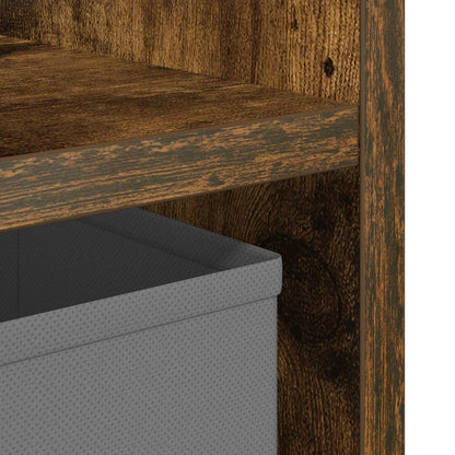 vidaXL Bedside Table Smoked Oak 35 x 32 x 68.5 cm Engineered Wood