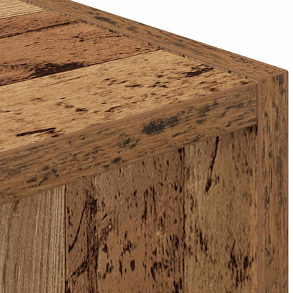 vidaXL Bedside Table Old Wood 35 x 32 x 68.5 cm Engineered Wood