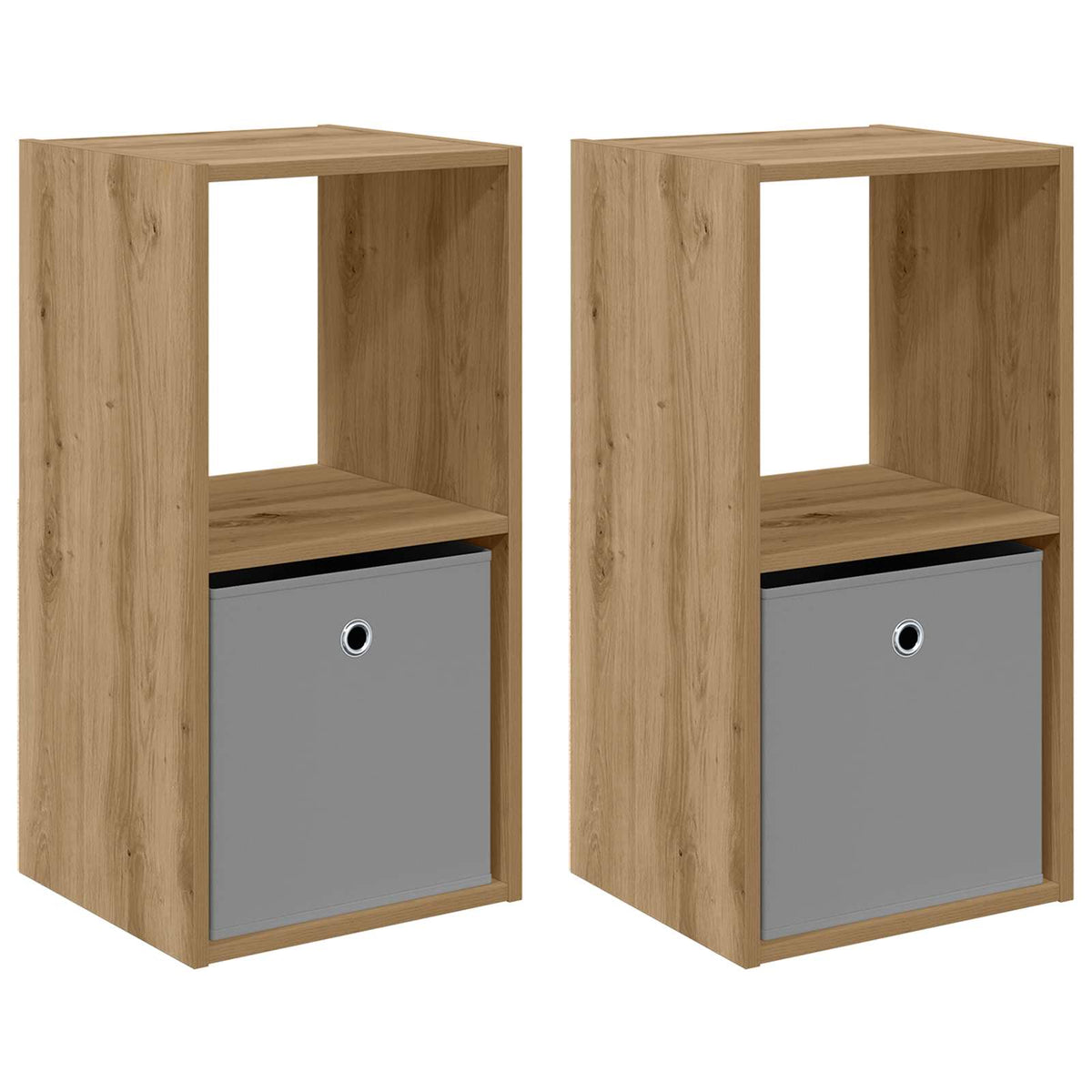 vidaXL Bedside Table 2 pcs Artisan Oak 35 x 32 x 68.5 cm