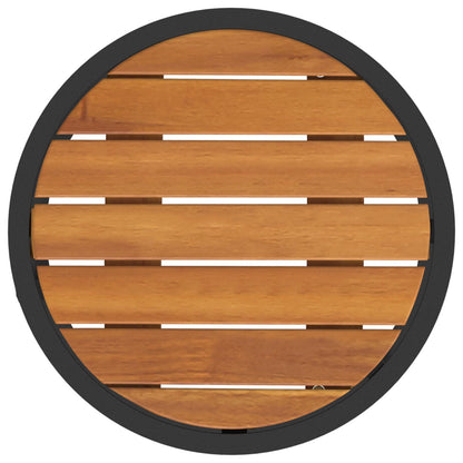 vidaXL Coffee Table Set 2 pcs Natural and Black 55 x 55 x 45 cm