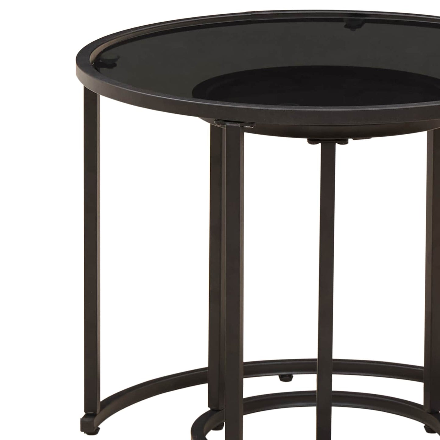 vidaXL Coffee Table Set 2 pcs 55 x 55 x 45 cm steel