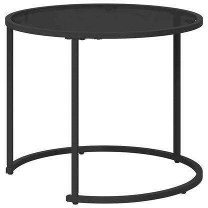 vidaXL Coffee Table Set 2 pcs 55 x 55 x 45 cm steel
