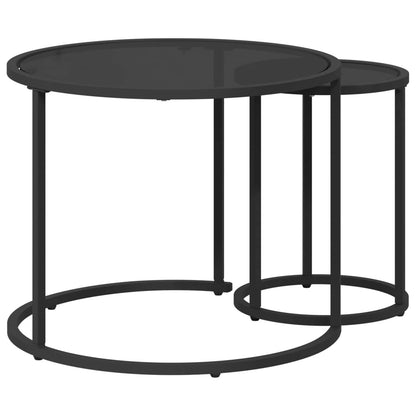 vidaXL Coffee Table Set 2 pcs 55 x 55 x 45 cm steel
