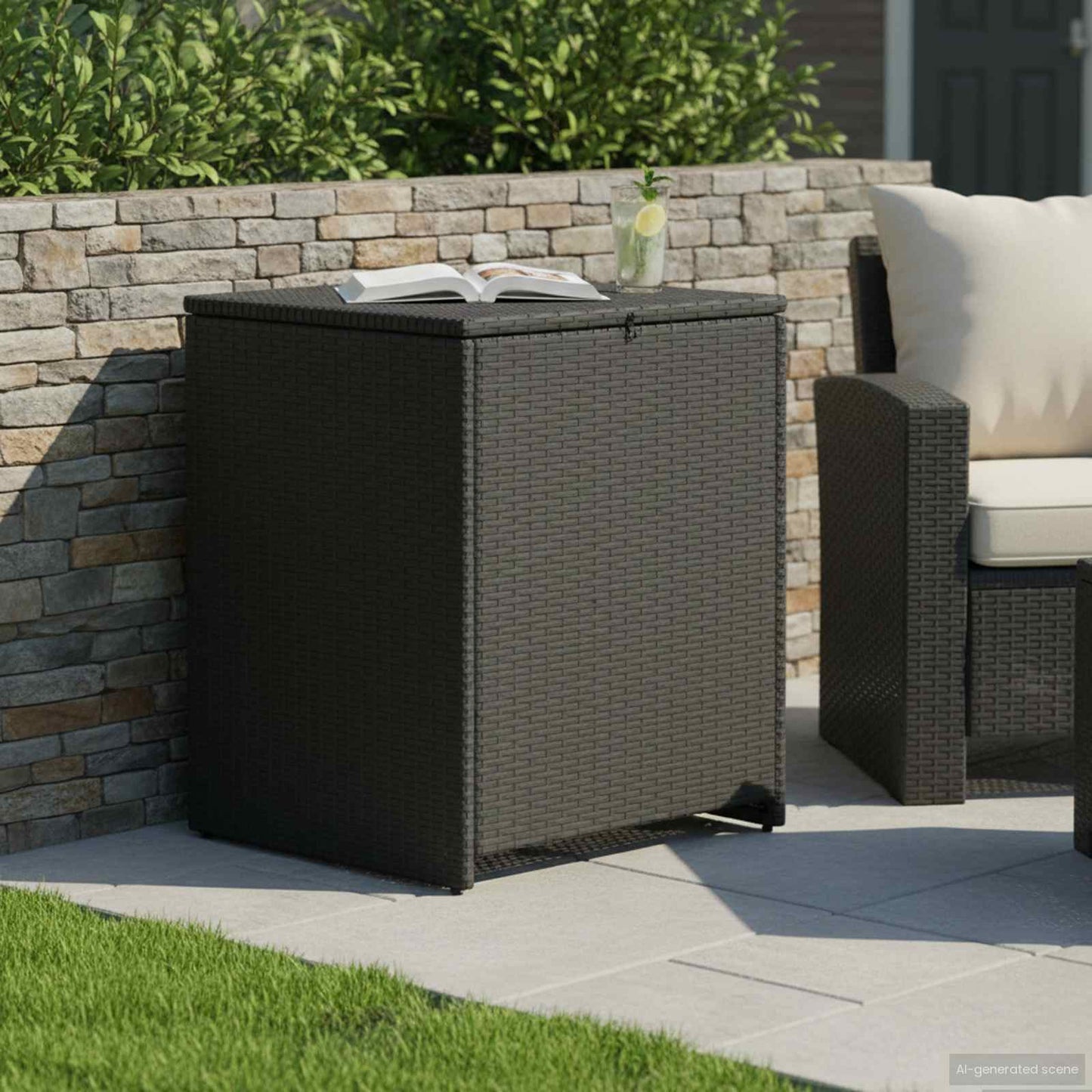 vidaXL Cushion Box 55 x 55 x 69 cm steel