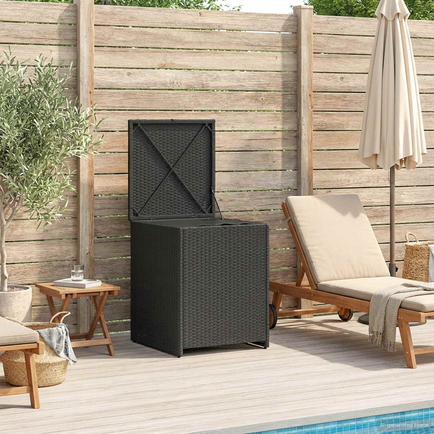vidaXL Cushion Box 55 x 55 x 69 cm steel