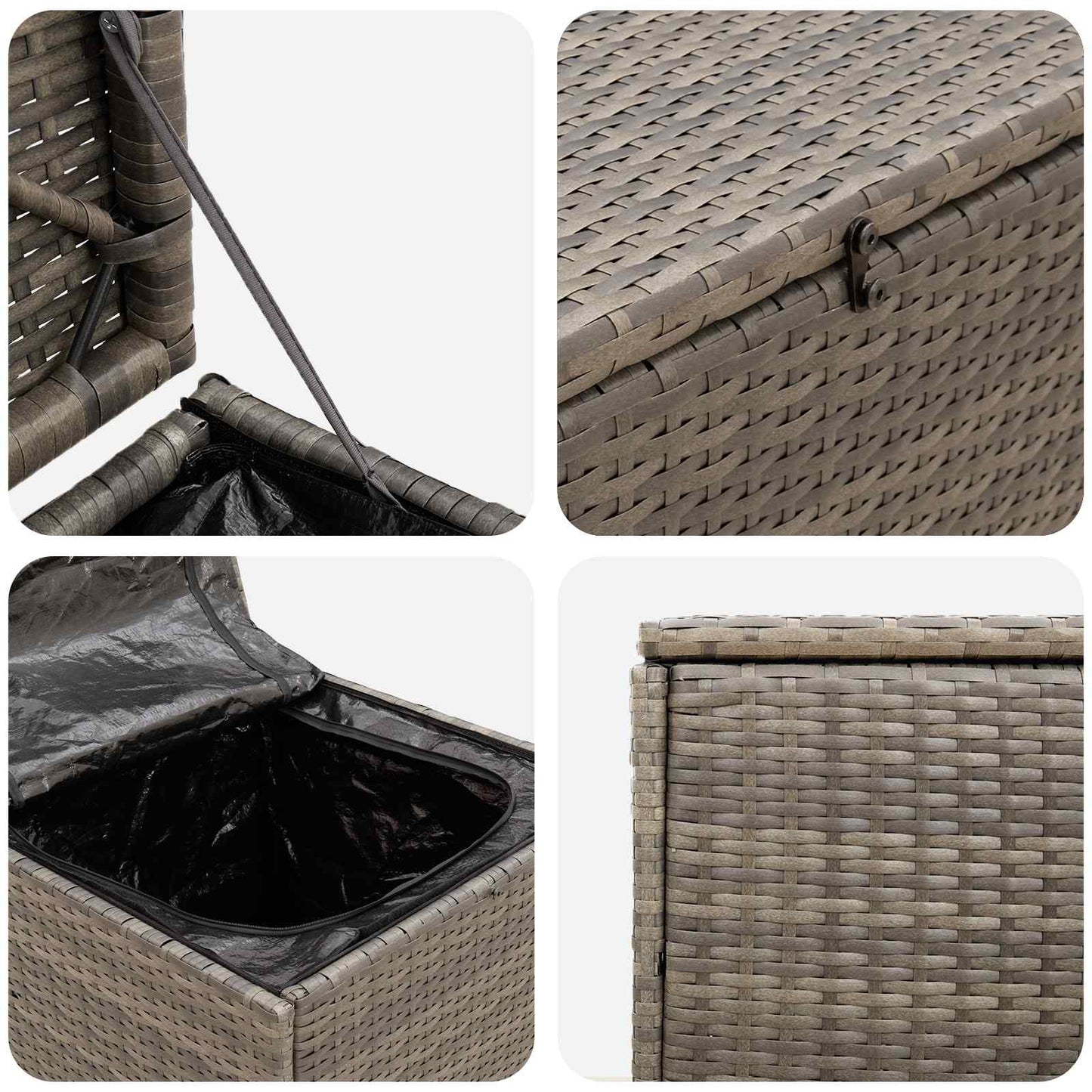 vidaXL Cushion Box 55 x 55 x 69 cm steel