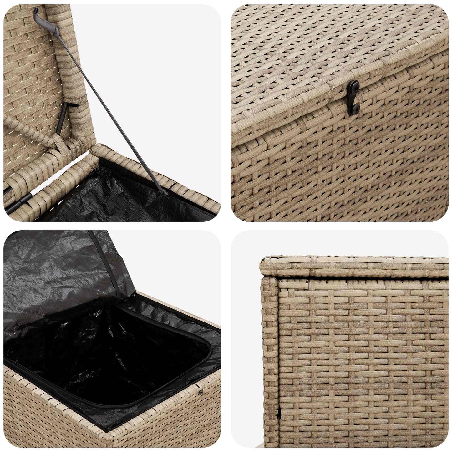 vidaXL Cushion Box 55 x 55 x 69 cm steel