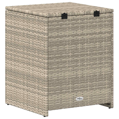 vidaXL Cushion Box Light Grey 55 x 55 x 69 cm Poly Rattan