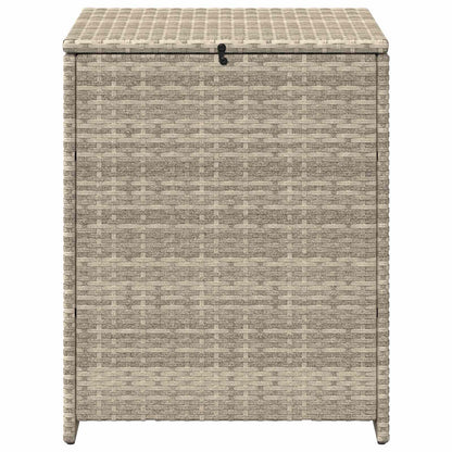 vidaXL Cushion Box Light Grey 55 x 55 x 69 cm Poly Rattan