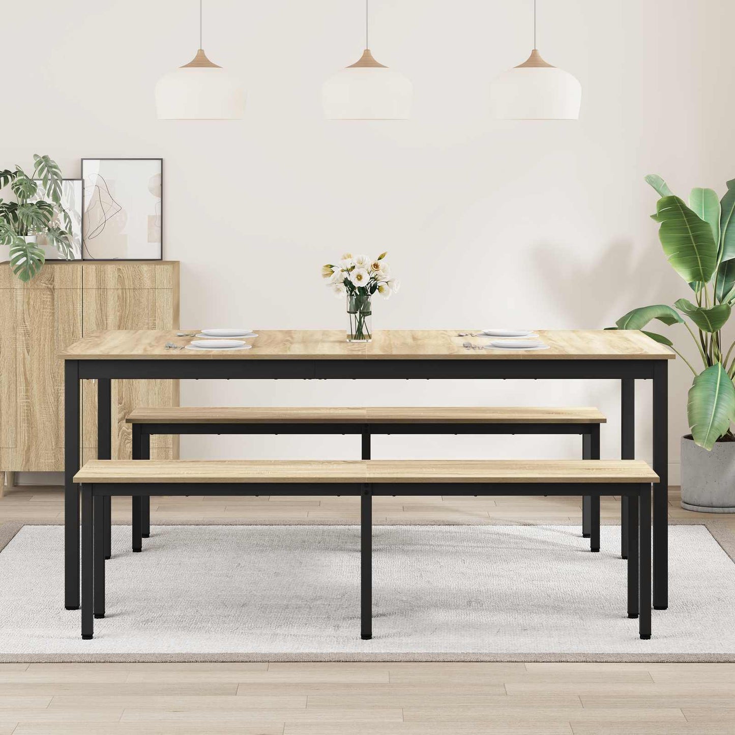 vidaXL Dining Tables 2 pcs 180 x 90 x 75 cm Engineered Wood