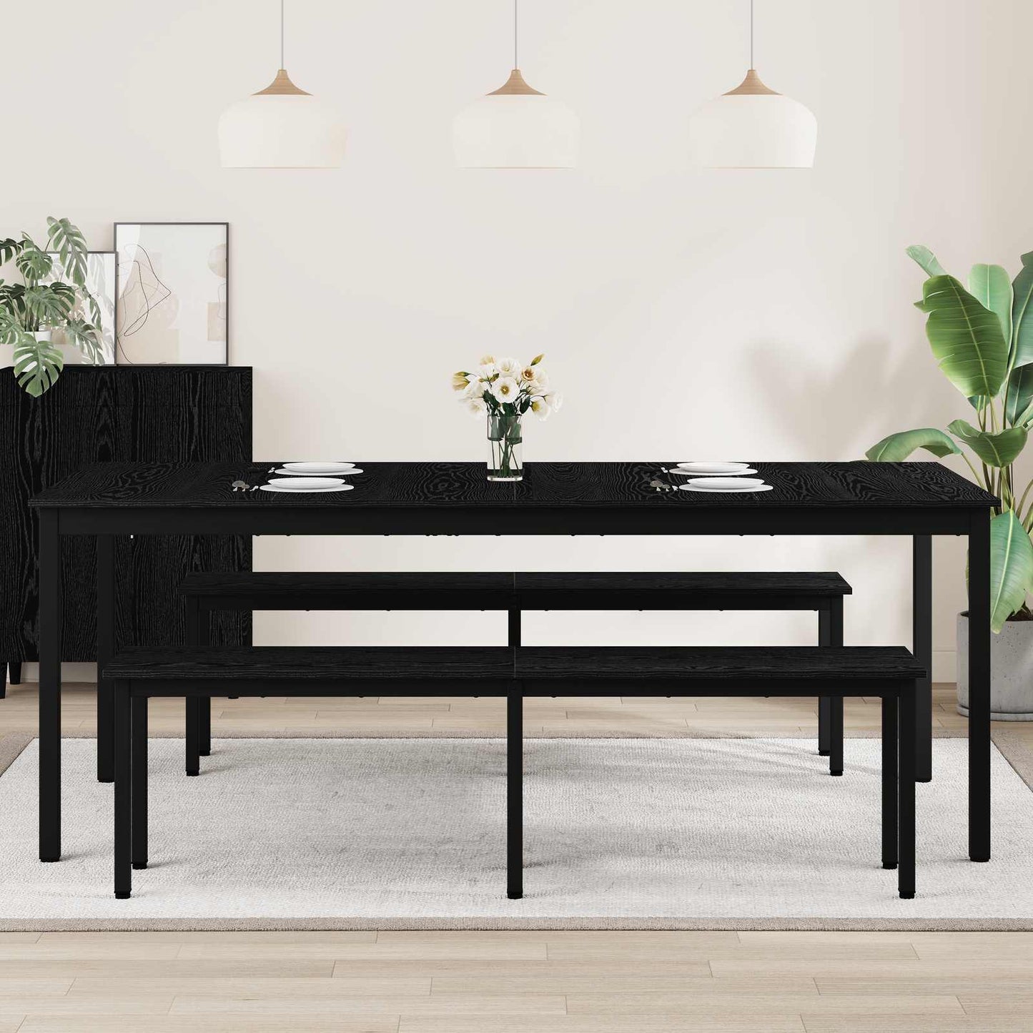 vidaXL Dining Tables 2 pcs 200 x 100 x 75 cm Engineered Wood