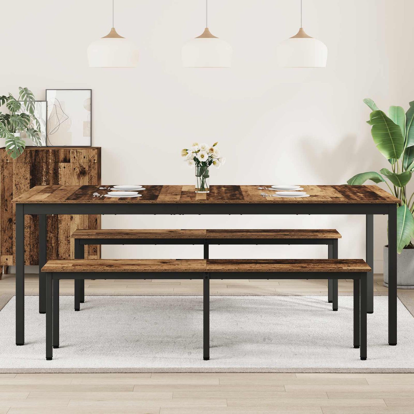 vidaXL Dining Tables 2 pcs 200 x 100 x 75 cm Engineered Wood
