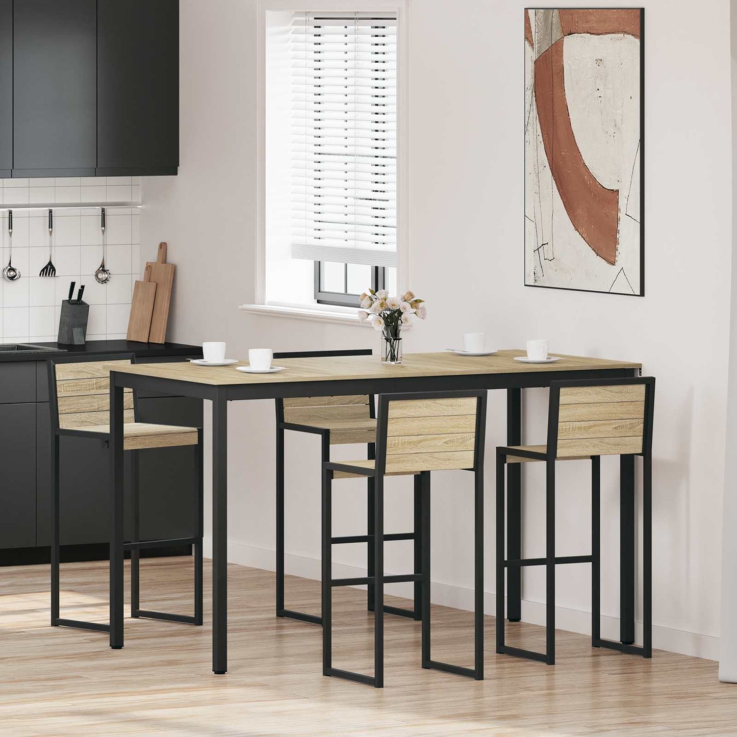 vidaXL Standing Bar Table Engineered Wood