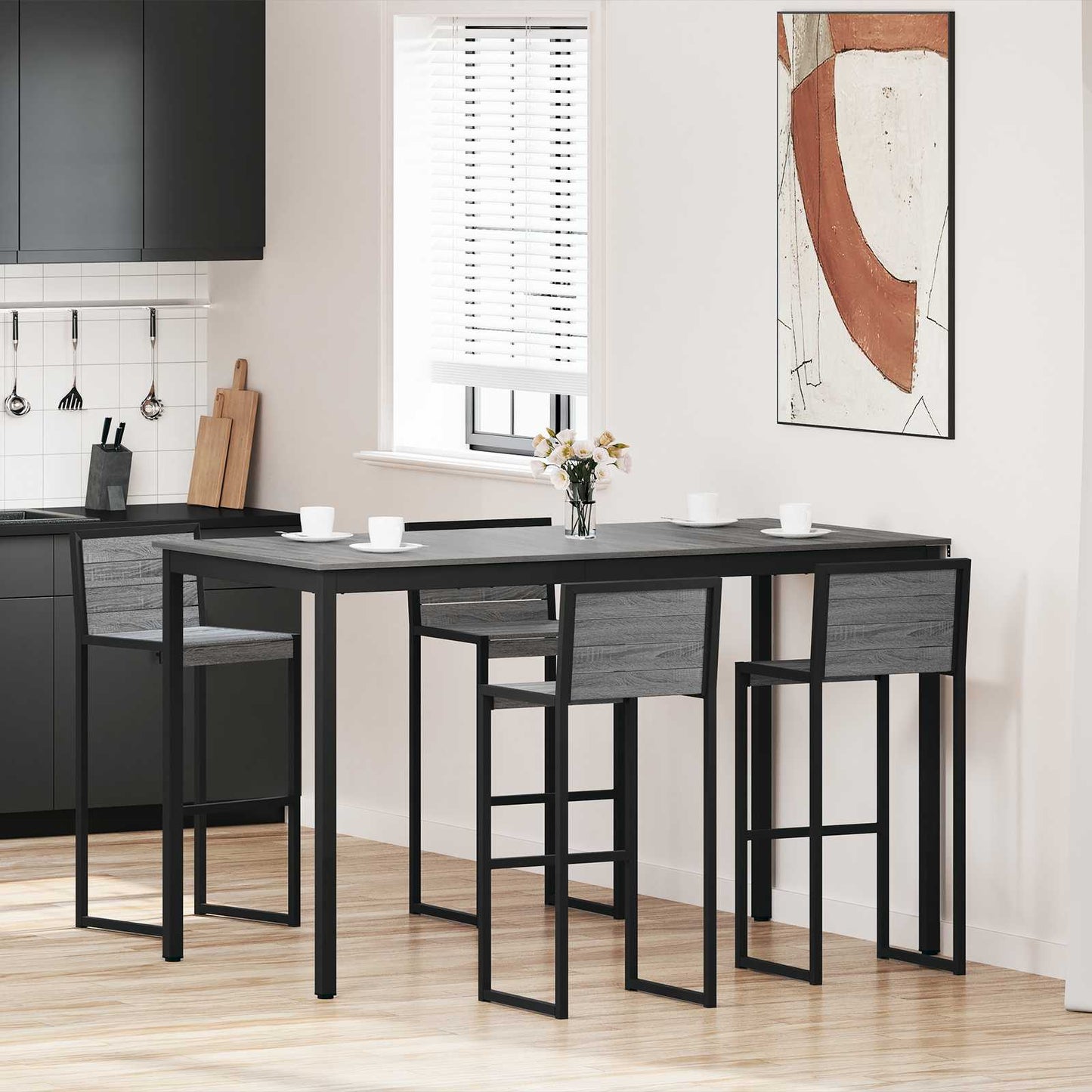 vidaXL Standing Bar Table Engineered Wood