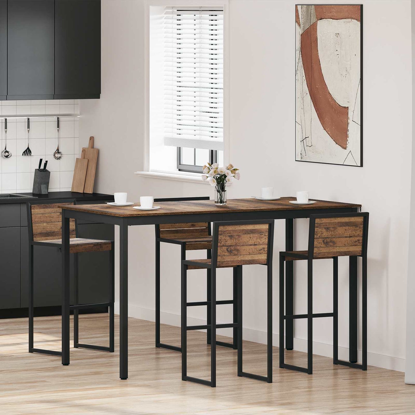 vidaXL Standing Bar Table Engineered Wood
