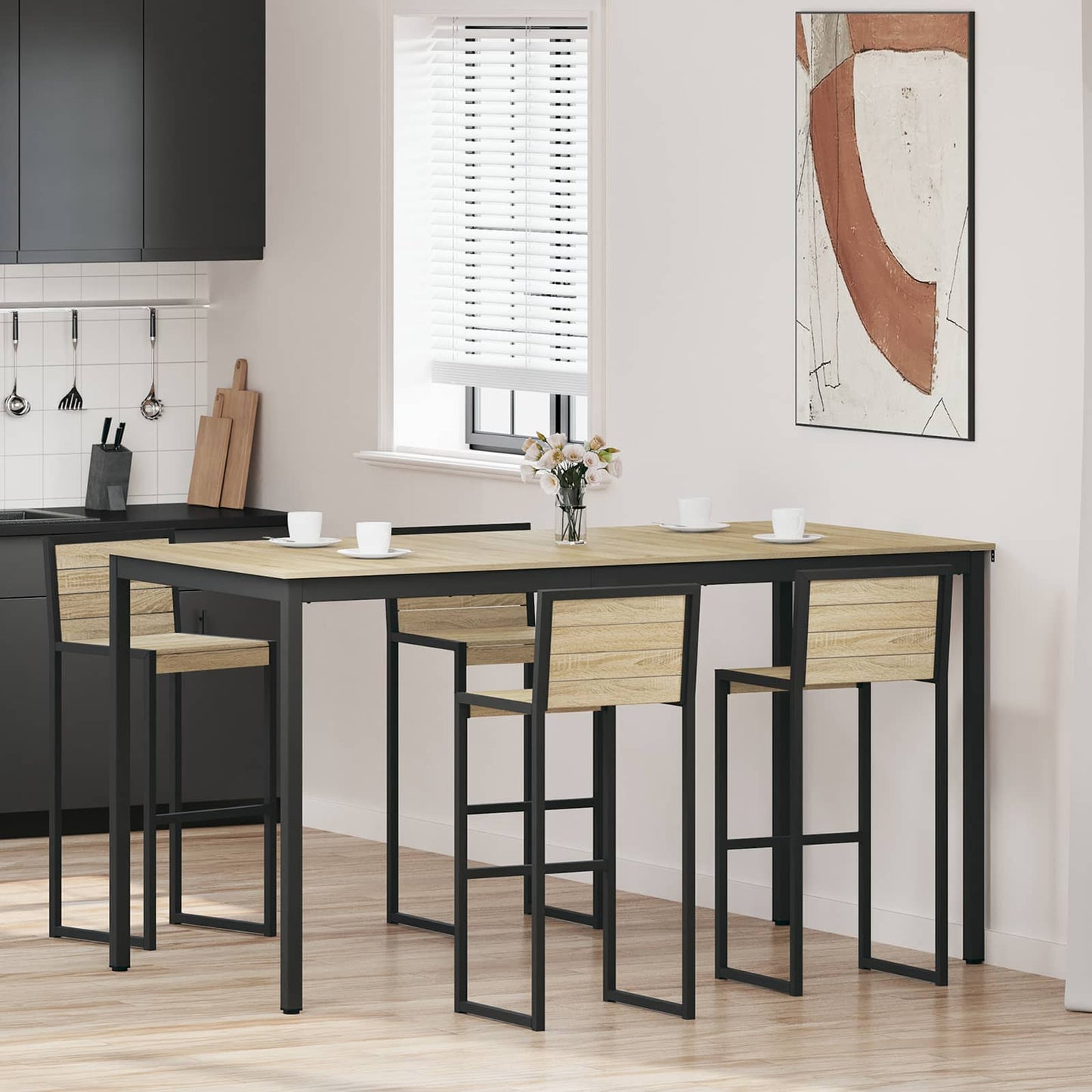 vidaXL Standing Bar Table Engineered Wood