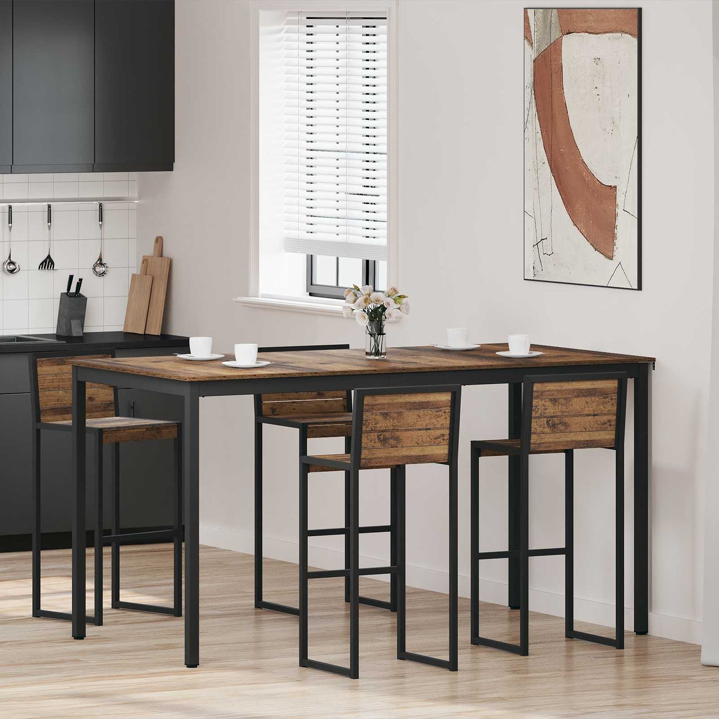 vidaXL Standing Bar Table Engineered Wood