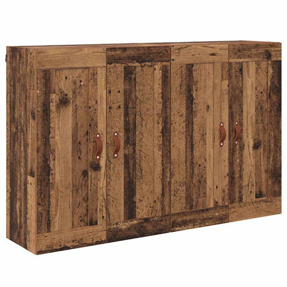 vidaXL Wall-mounted Cabinet 2 pcs Old Wood 69.5 x 34 x 90 cm