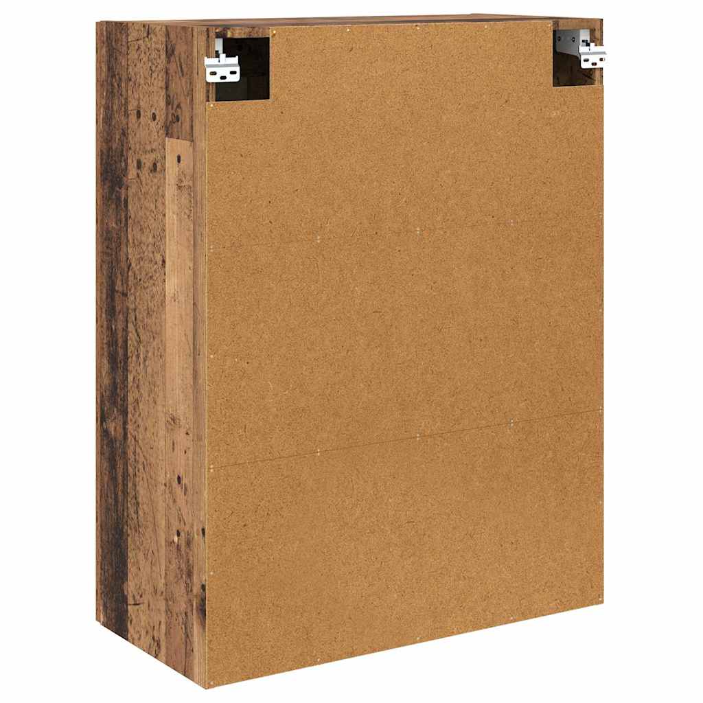 vidaXL Wall-mounted Cabinet 2 pcs Old Wood 69.5 x 34 x 90 cm
