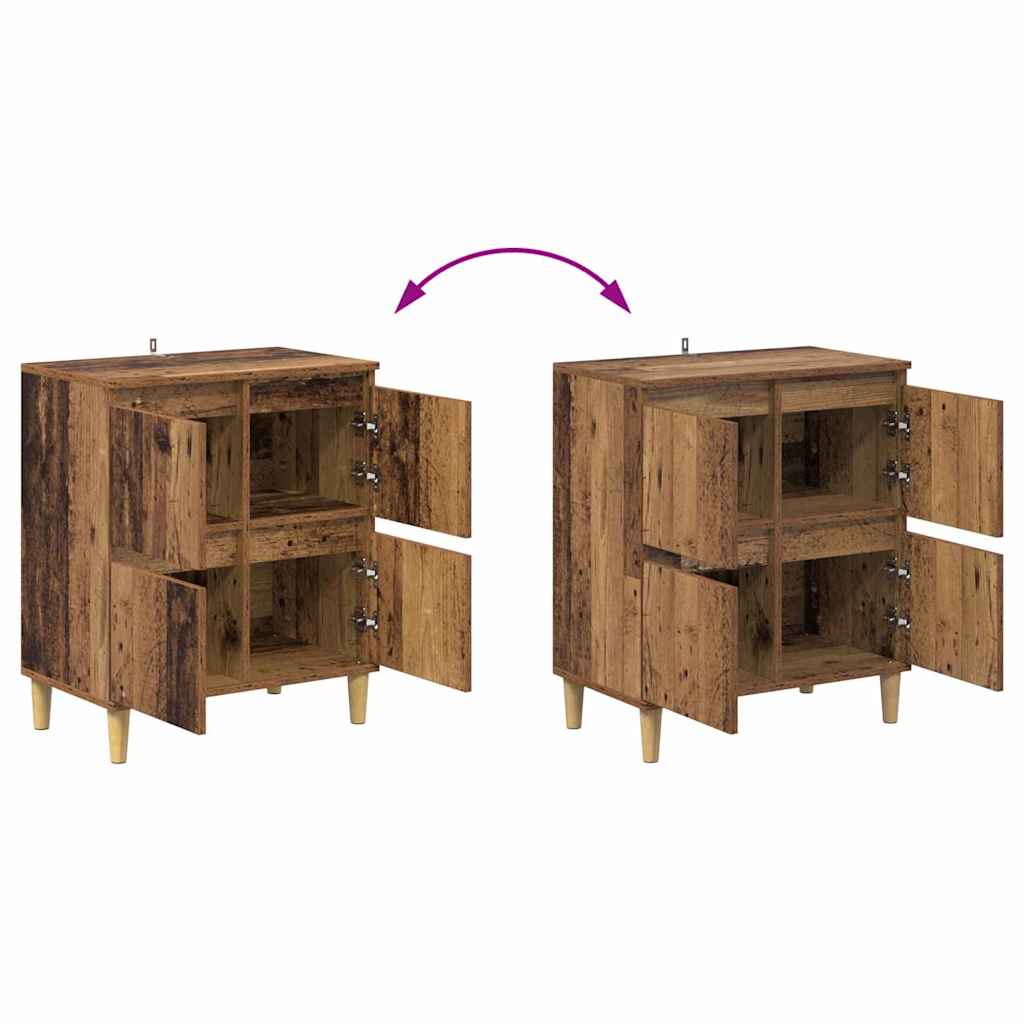 vidaXL Sideboards 3 pcs Old Wood 60 x 35 x 70 cm Engineered Wood