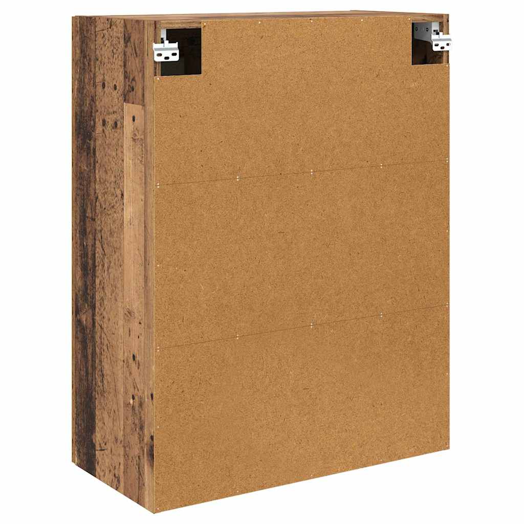 vidaXL Wall-mounted Cabinet 2 pcs Old Wood 69.5 x 34 x 90 cm