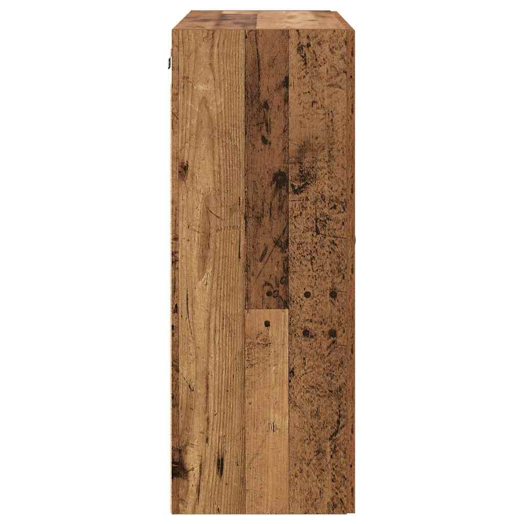 vidaXL Wall-mounted Cabinet 2 pcs Old Wood 69.5 x 34 x 90 cm
