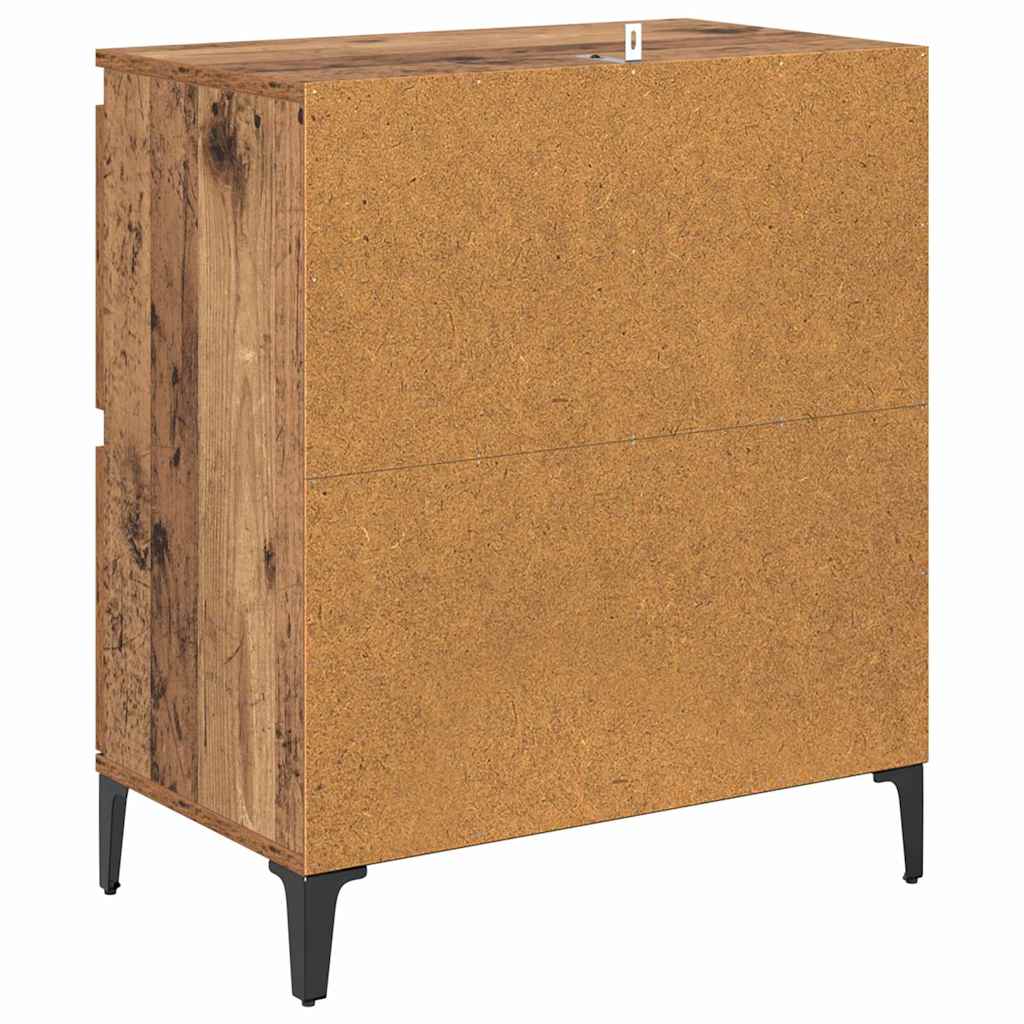 vidaXL Sideboards 2 pcs Old Wood 60 x 35 x 70 cm Engineered Wood