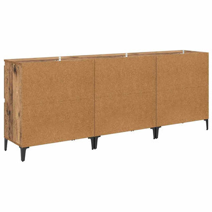 vidaXL Sideboards 3 pcs Old Wood 60 x 35 x 70 cm Engineered Wood