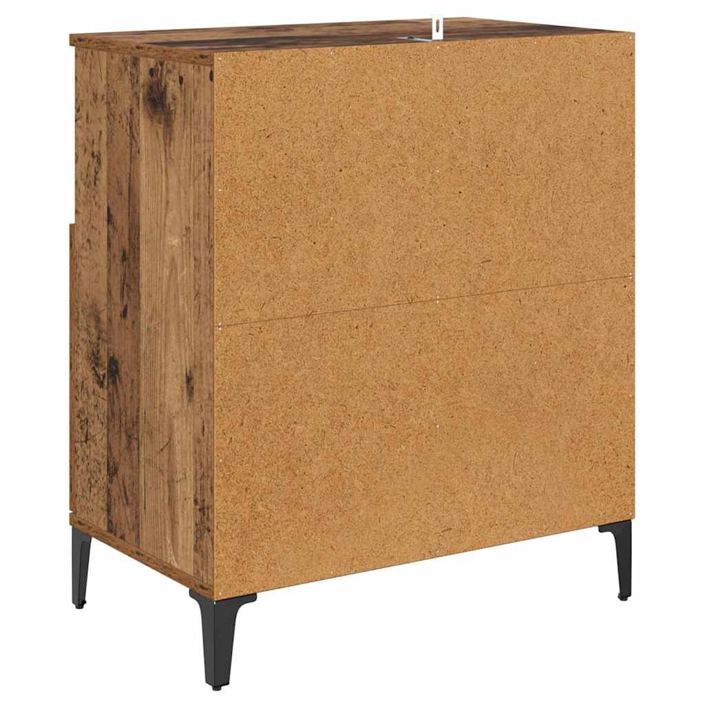 vidaXL Sideboards 2 pcs Old Wood 60 x 35 x 70 cm Engineered Wood