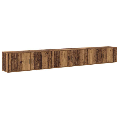 vidaXL Wall-mounted TV Cabinet Set 3 pcs Old Wood 100 x 34.5 x 40 cm