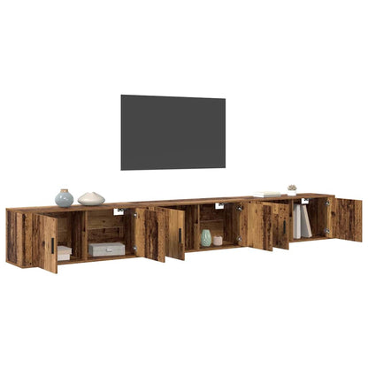 vidaXL Wall-mounted TV Cabinet Set 3 pcs Old Wood 100 x 34.5 x 40 cm
