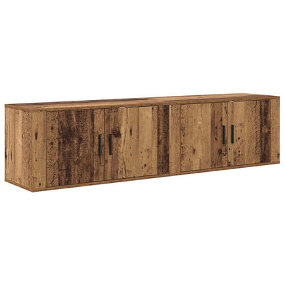 vidaXL Wall-mounted TV Cabinet Set 2 pcs Old Wood 80 x 34.5 x 40 cm