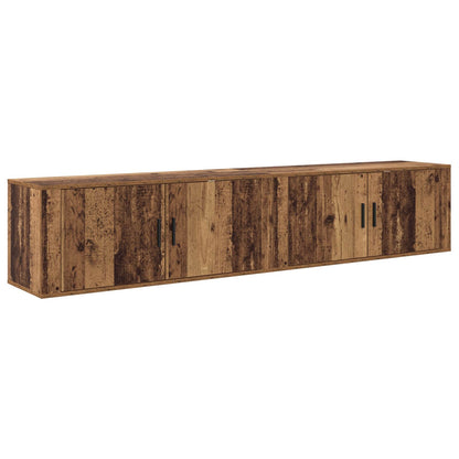 vidaXL Wall-mounted TV Cabinet Set 2 pcs Old Wood 100 x 34.5 x 40 cm