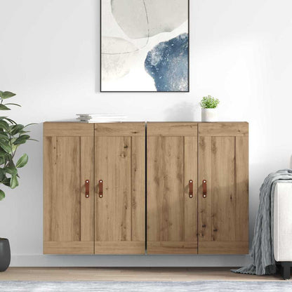 vidaXL Wall-mounted Cabinet 2 pcs Artisan Oak 69.5 x 34 x 90 cm