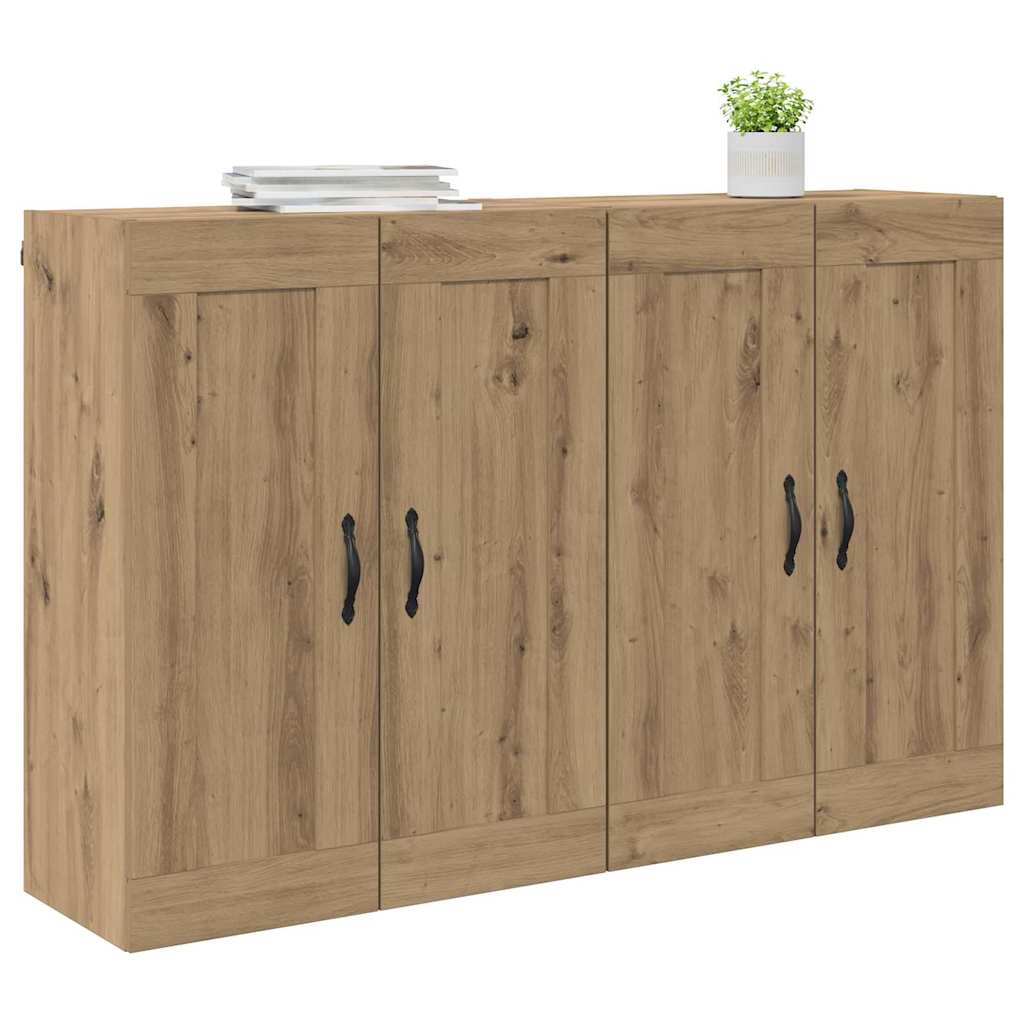 vidaXL Wall-mounted Cabinet 2 pcs Artisan Oak 69.5 x 34 x 90 cm