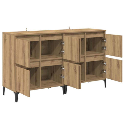 vidaXL Sideboards 2 pcs Artisan Oak 60 x 35 x 70 cm Engineered Wood