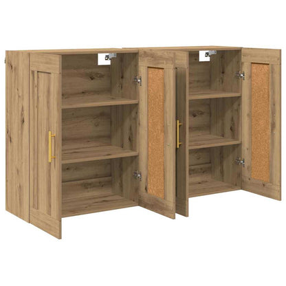 vidaXL Wall-mounted Cabinet 2 pcs Artisan Oak 69.5 x 34 x 90 cm