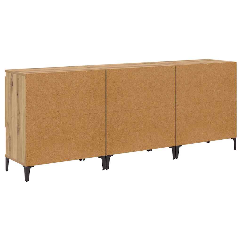 vidaXL Sideboards 3 pcs Artisan Oak 60 x 35 x 70 cm Engineered Wood