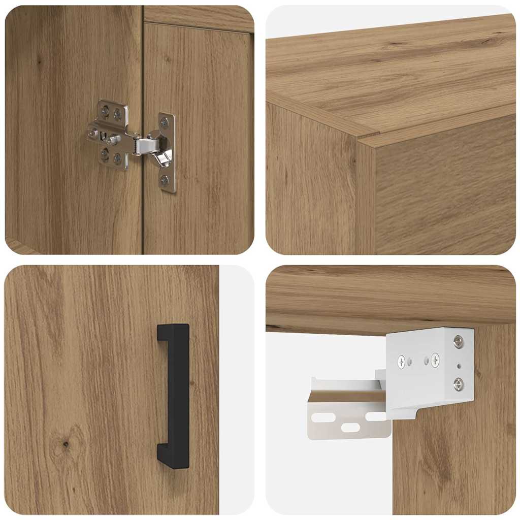 vidaXL Wall-mounted Cabinet 2 pcs Artisan Oak 69.5 x 34 x 90 cm