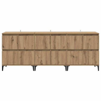 vidaXL Sideboards 3 pcs Artisan Oak 60 x 35 x 70 cm Engineered Wood