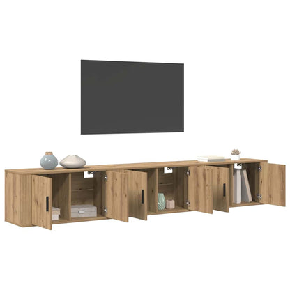 vidaXL Wall-mounted TV Cabinet Set 3 pcs Artisan Oak Engineered Wood