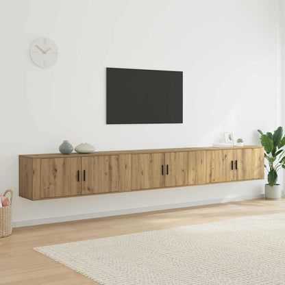 vidaXL Wall-mounted TV Cabinet Set 3 pcs Artisan Oak Engineered Wood