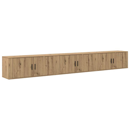 vidaXL Wall-mounted TV Cabinet Set 3 pcs Artisan Oak Engineered Wood