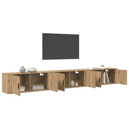 vidaXL Wall-mounted TV Cabinet Set 3 pcs Artisan Oak Engineered Wood