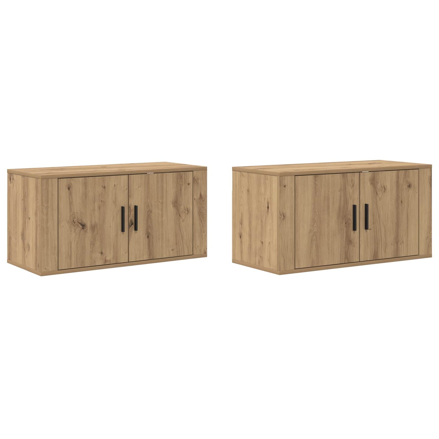 vidaXL Wall-mounted TV Cabinet Set 2 pcs Artisan Oak Engineered Wood