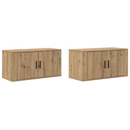 vidaXL Wall-mounted TV Cabinet Set 2 pcs Artisan Oak Engineered Wood