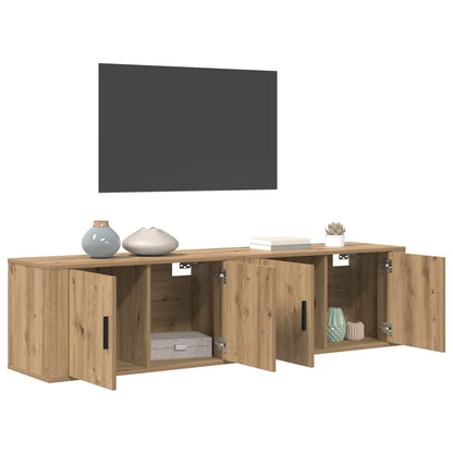 vidaXL Wall-mounted TV Cabinet Set 2 pcs Artisan Oak Engineered Wood